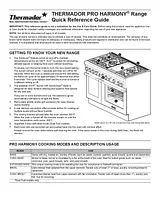 Thermador PR305PH Quick Setup Guide
