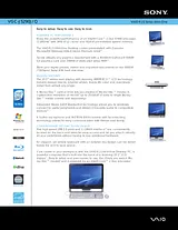 Sony VGC-JS240J Guide De Spécification