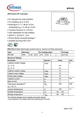 Infineon Technologies N/A BFP 420 NPN Case type SOT 343 I(C) BFP420 Data Sheet