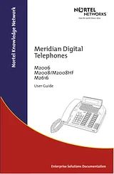 Nortel Networks meridian m2616 사용자 설명서