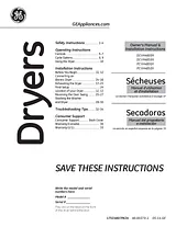 GE DCVH480EKWW Owner's Manual