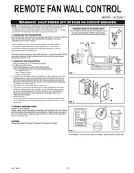 Craftmade uc-2000 Supplementary Manual