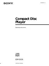 Sony CDP-CX235 Manual
