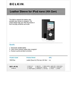Belkin Leather Sleeve iPod nano (4th Gen) F8Z375EAPNK Dépliant
