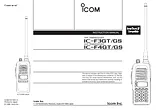 ICOM IC-F3GS Instruction Manual