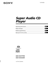 Sony SCD-XA333ES Справочник Пользователя