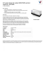 V7 Laser Toner for select BROTHER printer - replaces TN230BK V7-B06-C0230-BK Leaflet