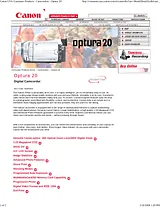 Canon Optura 20 产品宣传页