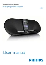 Philips docking speaker with Bluetooth® AS851 AS851/10 ユーザーズマニュアル