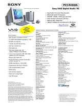 Sony PCV-RX690G Guide De Spécification