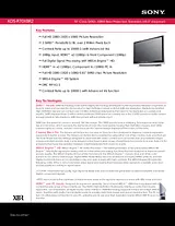 Sony KDS-R70XBR2 Guide De Spécification