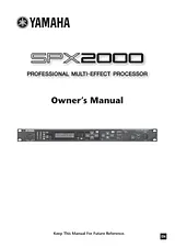 Yamaha SPX2000 Инструкции Пользователя