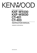 Kenwood KXF-W1030 ユーザーズマニュアル