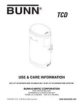 Bunn TCD Manuale Utente