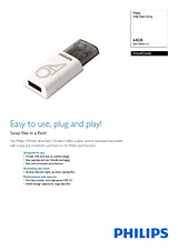 Philips USB Flash Drive FM64FD60B FM64FD60B/97 Data Sheet