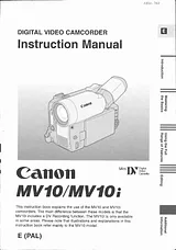 Canon MV 10 ユーザーズマニュアル