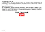 APRILIA rsv4 factory-r User Manual