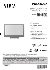 Panasonic TH46PZ8E Operating Guide