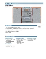 Sony CMT-EP505 Guia De Especificação