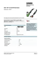 Phoenix Contact Sensor/Actuator cable SAC-12P- 5,0-35T/FR SH SCO 1430187 1430187 Ficha De Dados