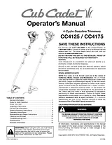 MTD CC4125 / CC4175 User Manual