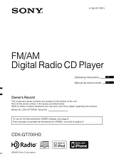 Sony CDX-GT700HD Manual