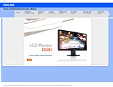 Philips LCD monitor with SmartTouch 223E1SB 223E1SB/05 ユーザーズマニュアル