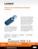 Linksys EtherFast 10/100 USB 2.0 Network Adapter USB200M Folheto