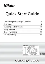Nikon COOLPIX S9700 Anleitung Für Quick Setup