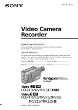 Sony CCD-TRV615 User Manual