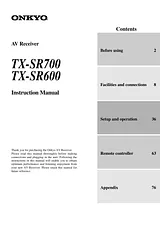ONKYO TX-SR600 Manual Do Utilizador