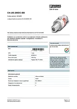 Phoenix Contact Surge protection device CN-UB-280DC-BB 2818850 2818850 Data Sheet