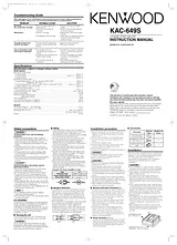 Kenwood KAC-649S Manual De Usuario