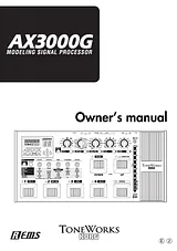 Korg toneworks ax3000g Manual De Usuario