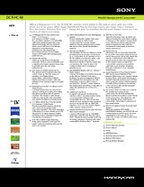 Sony DCRHC48 Guide De Spécification