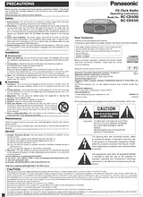 Panasonic rc-cd500 Справочник Пользователя