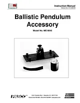 PASCO Specialty & Mfg. Ballistic Pendulum ME-9845 Manual De Usuario