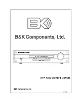 B&K AVP 4090 ユーザーズマニュアル