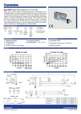 Transmotec V Linear Actuator, 200mm Stroke, 1200N, 7.5mm/s, DLA-12-40-A-200-POT-IP65 16024246CR Datenbogen