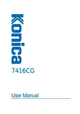 Konica Minolta konica 7416cg-om-00 用户手册