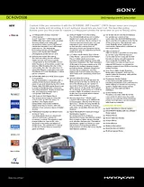 Sony DCR-DVD508 Guida Specifiche