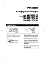 Panasonic KXMB2030NL Operating Guide