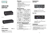 Digitus USB-KVM switch + audio DC-11403 Data Sheet