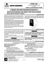 White Rodgers 1361-103 Hydronic Zone Controls Installation Instruction