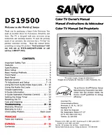 Sanyo ds19500 Manual Do Utilizador