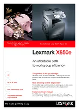 Lexmark X850e 15R0737 Folheto