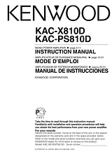Kenwood KAC-X810D ユーザーズマニュアル