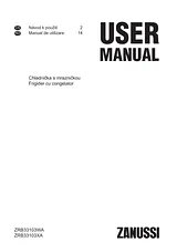 Zanussi ZRB33103WA User Manual