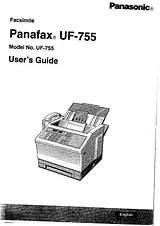 Panasonic UF-755 Справочник Пользователя
