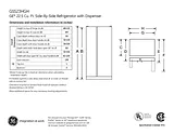 GE GSS23HGHWW Specification Sheet